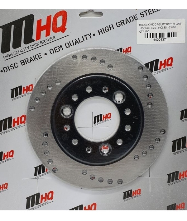 ΔΙΣΚΟΠΛΑΚΑ AGILITY125 R12 06- ΟΠΙΣ 180-58-80 3ΤΡ(10.5) MHQ